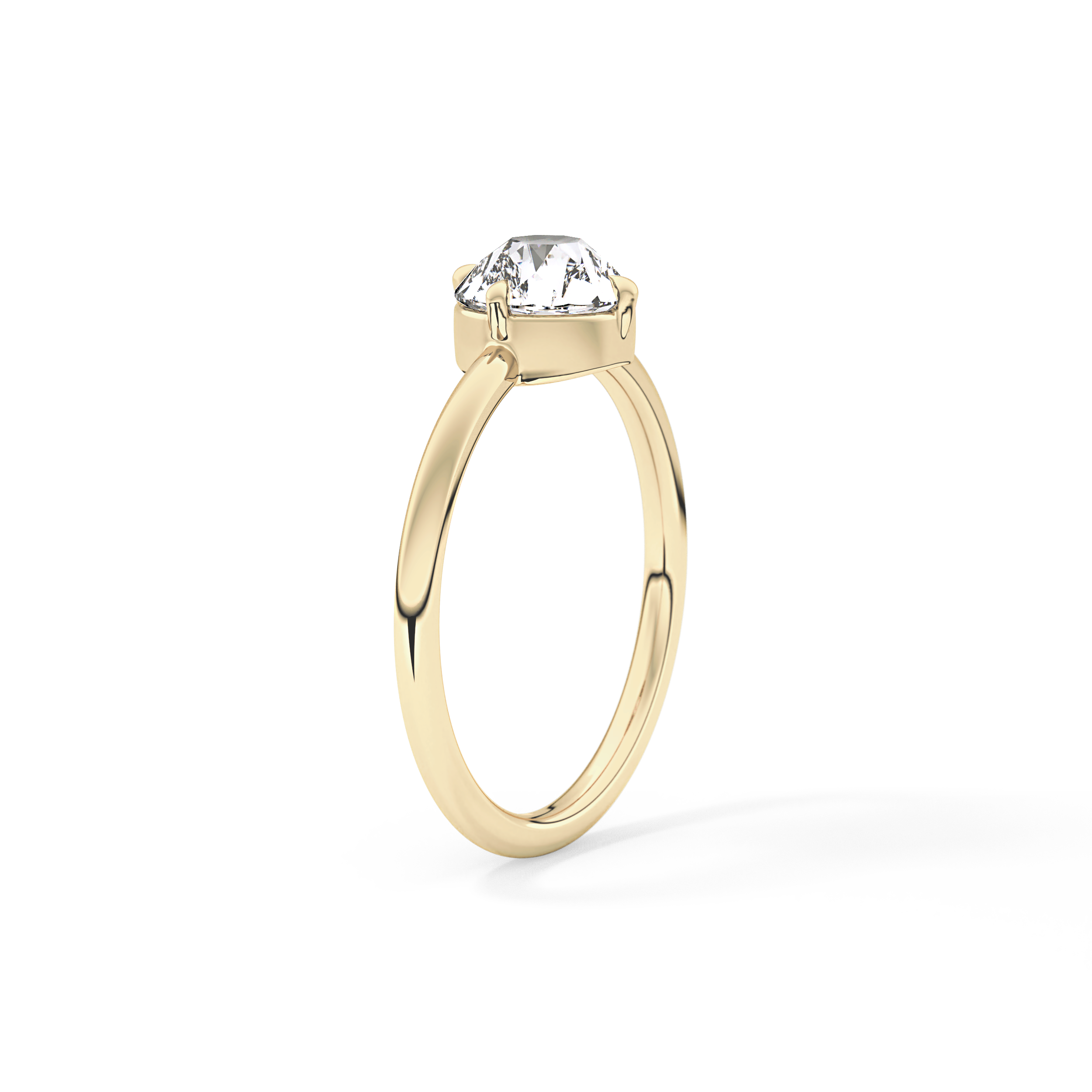 Round Solitaire Lab Grown Diamond Engagement Ring