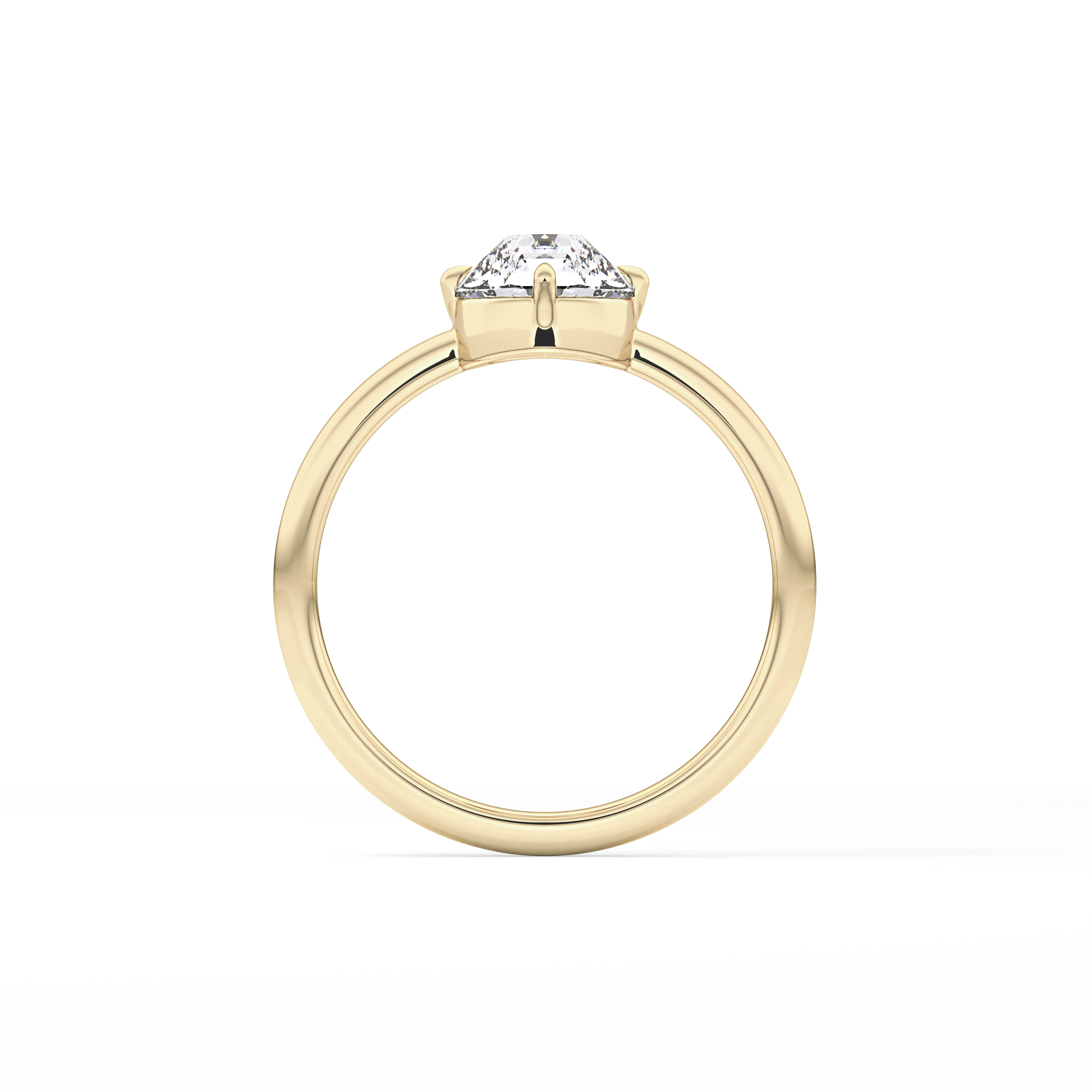 Round Solitaire Lab Grown Diamond Engagement Ring