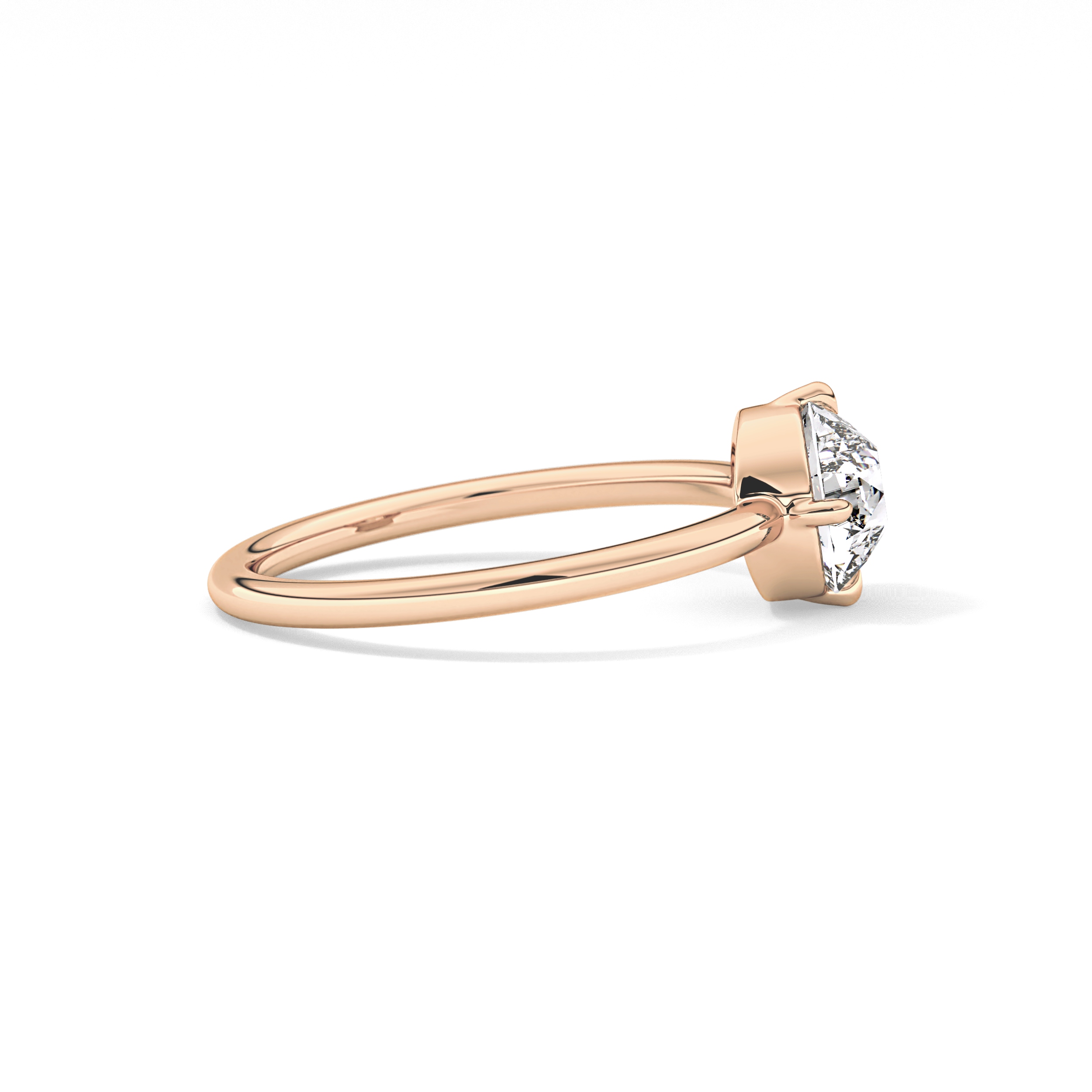 Round Solitaire Lab Grown Diamond Engagement Ring