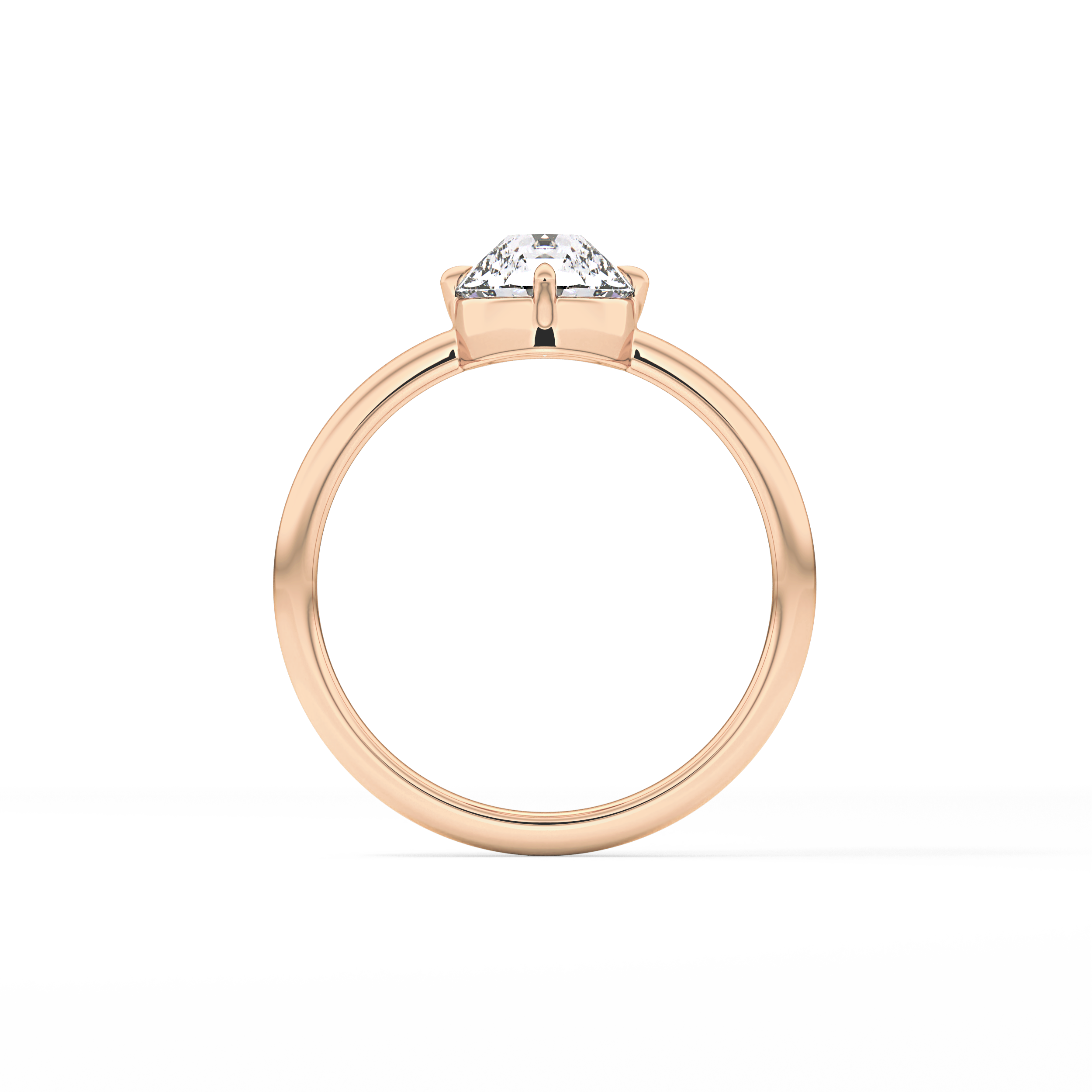 Round Solitaire Lab Grown Diamond Engagement Ring