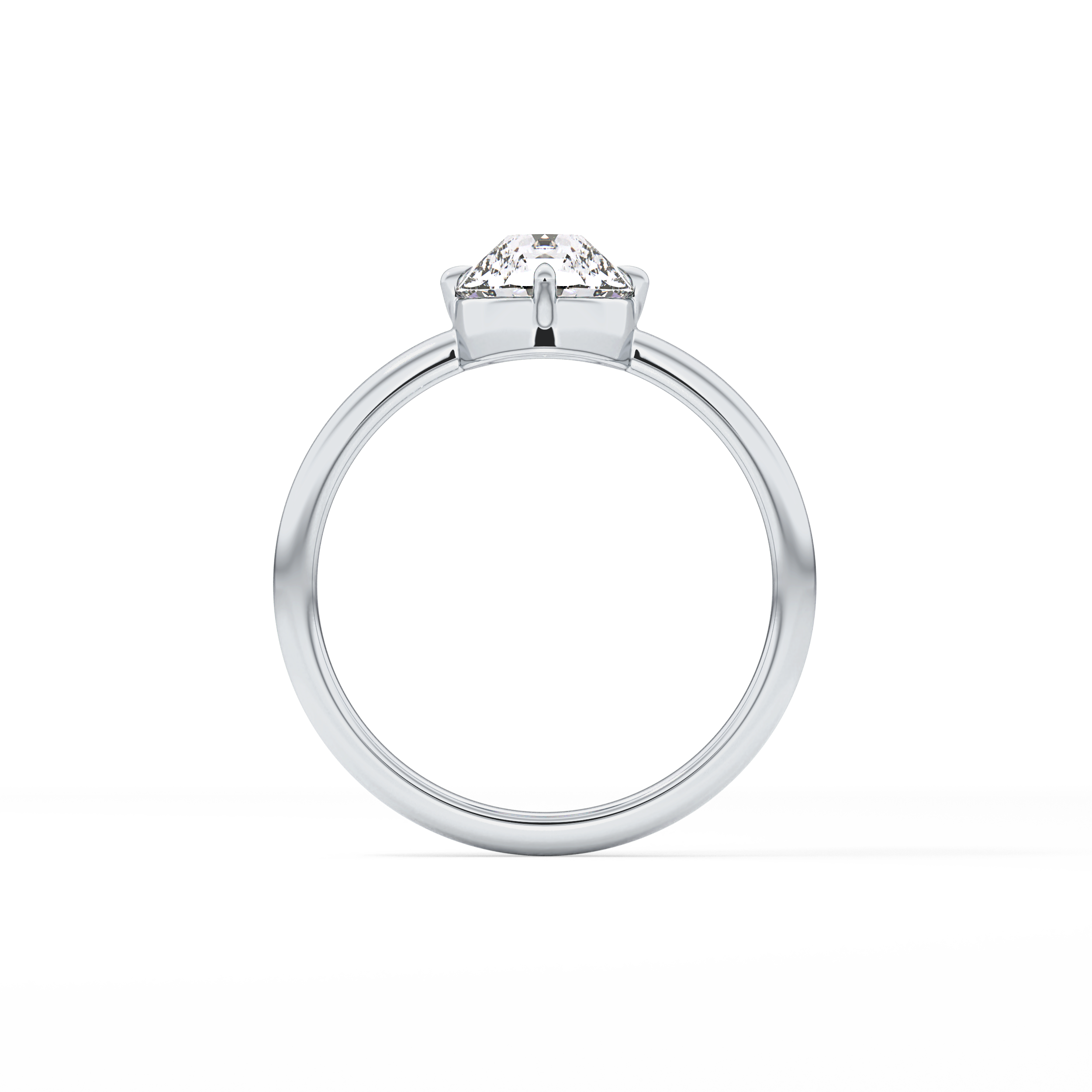Round Solitaire Lab Grown Diamond Engagement Ring