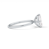 Emerald Solitaire Lab Grown Diamond Engagement Ring