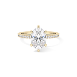 Oval Pave Lab Grown Diamond Engagement Ring