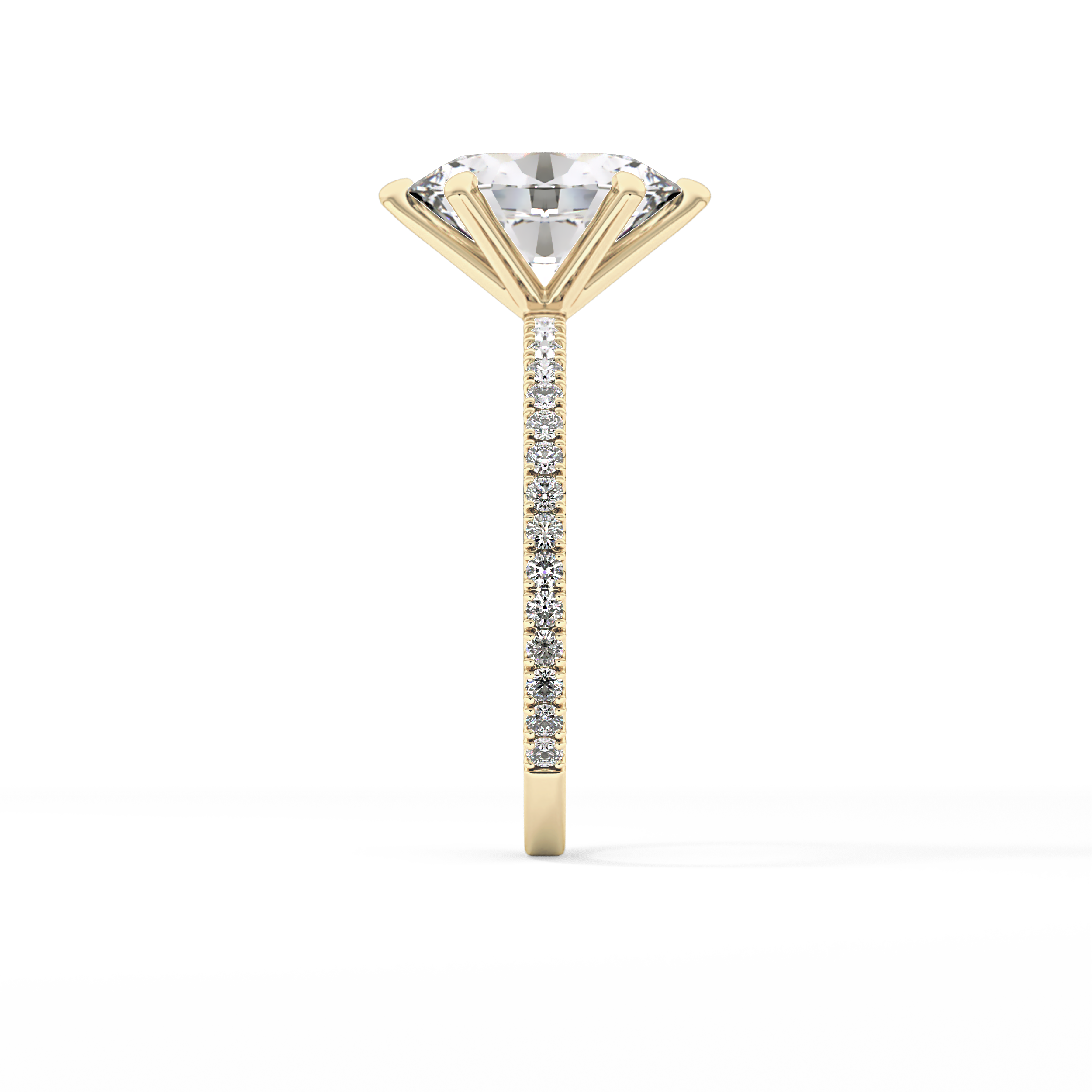 Oval Pave Lab Grown Diamond Engagement Ring