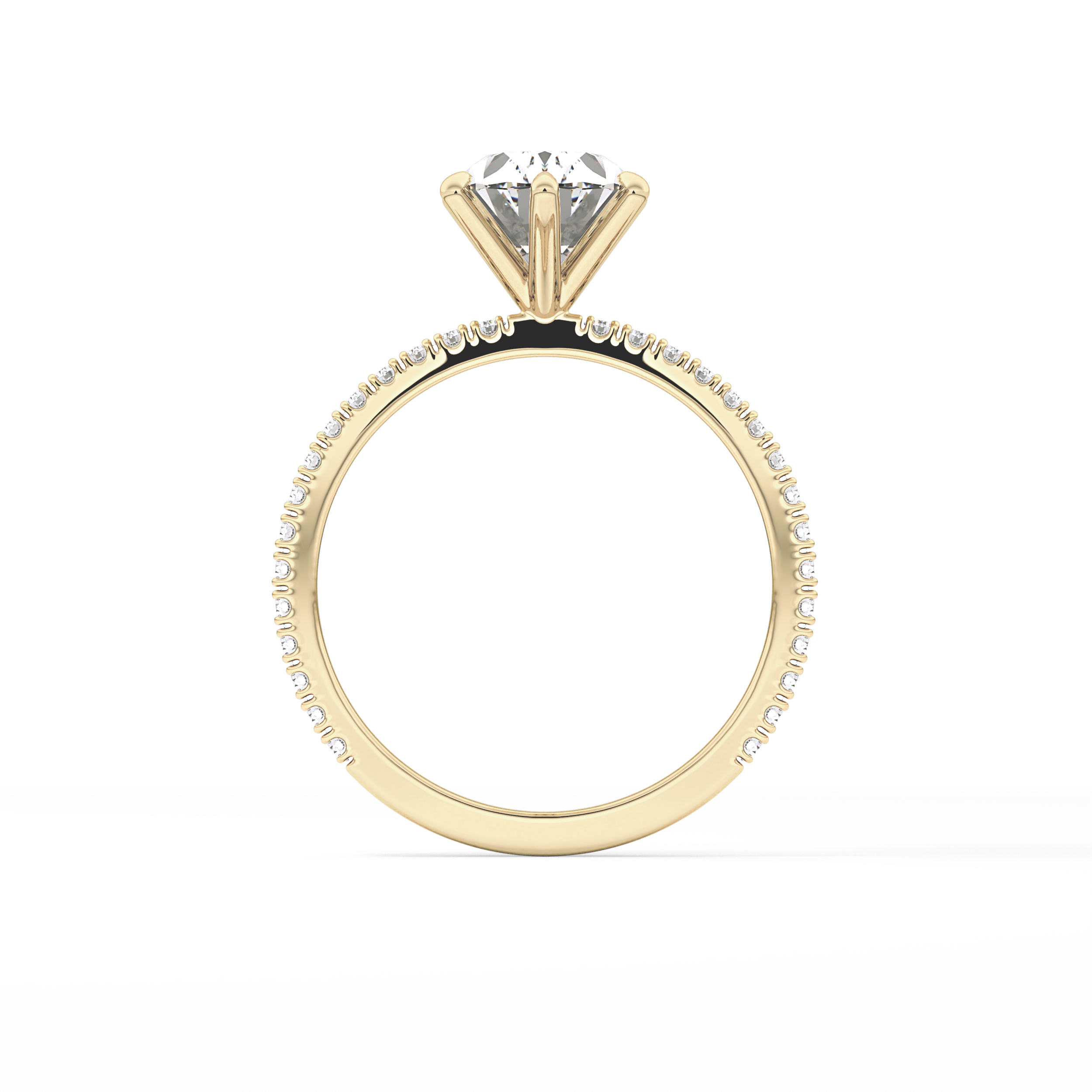 Oval Pave Lab Grown Diamond Engagement Ring