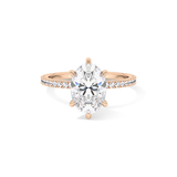 Oval Pave Lab Grown Diamond Engagement Ring
