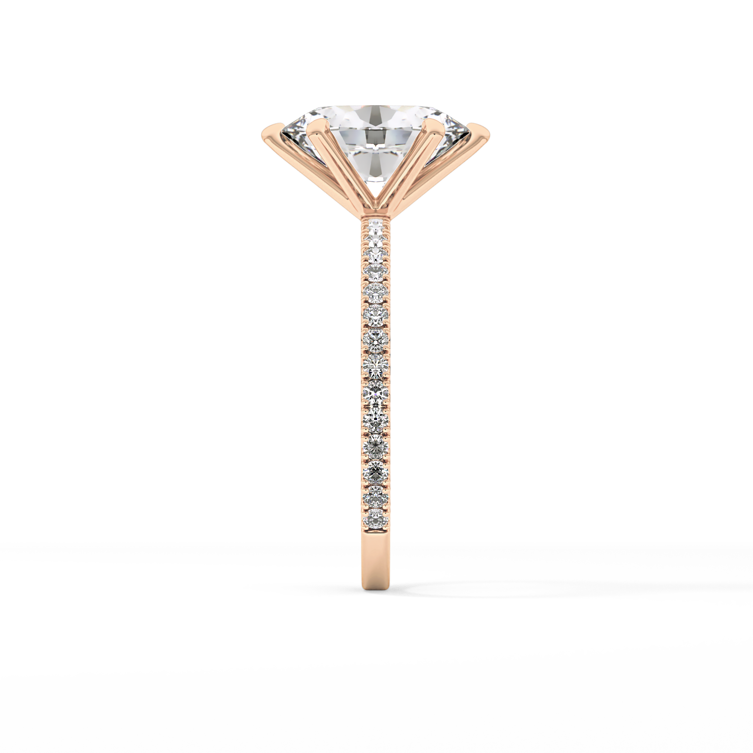 Oval Pave Lab Grown Diamond Engagement Ring