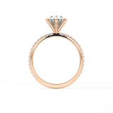 Oval Pave Lab Grown Diamond Engagement Ring