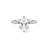 Oval Pave Lab Grown Diamond Engagement Ring