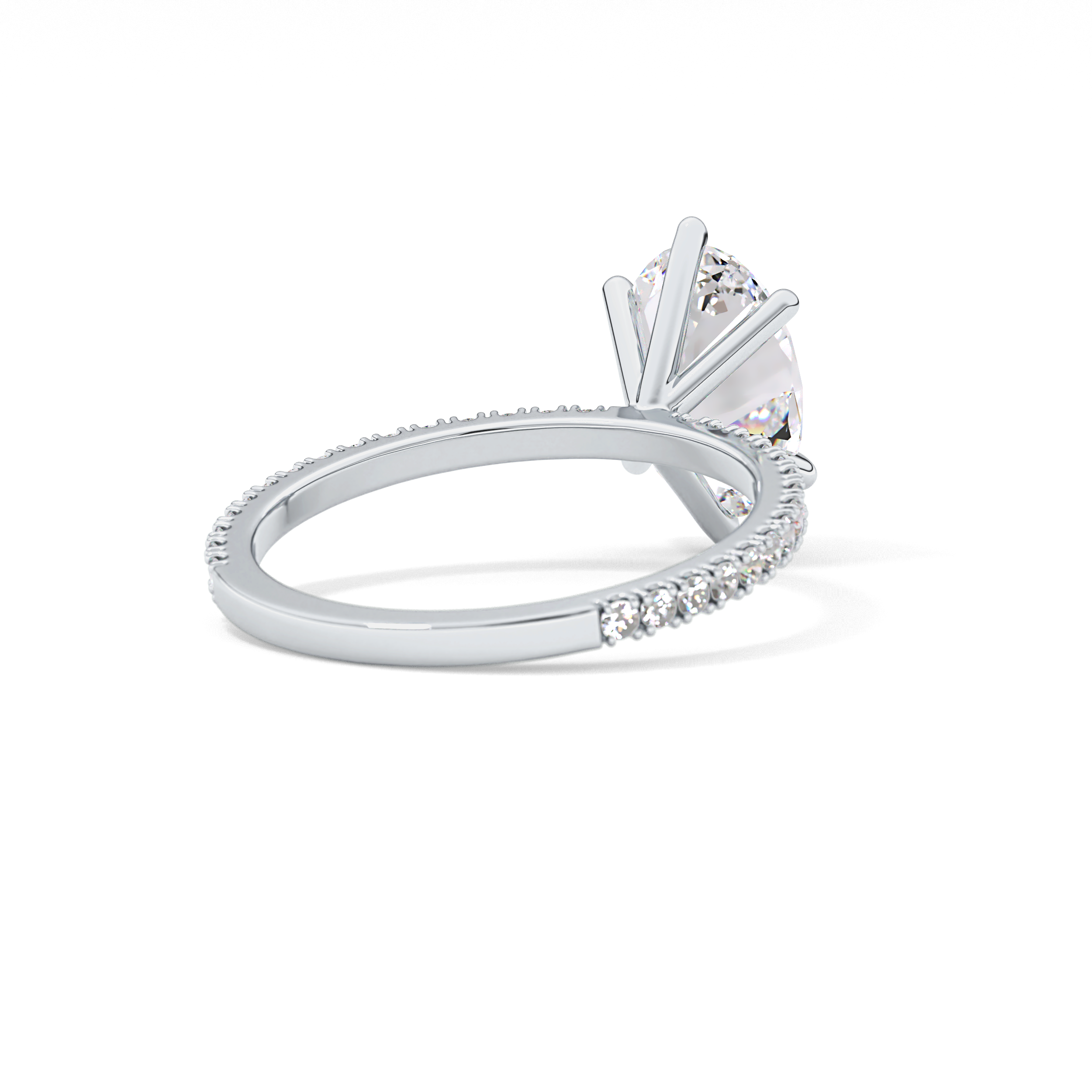 Oval Pave Lab Grown Diamond Engagement Ring