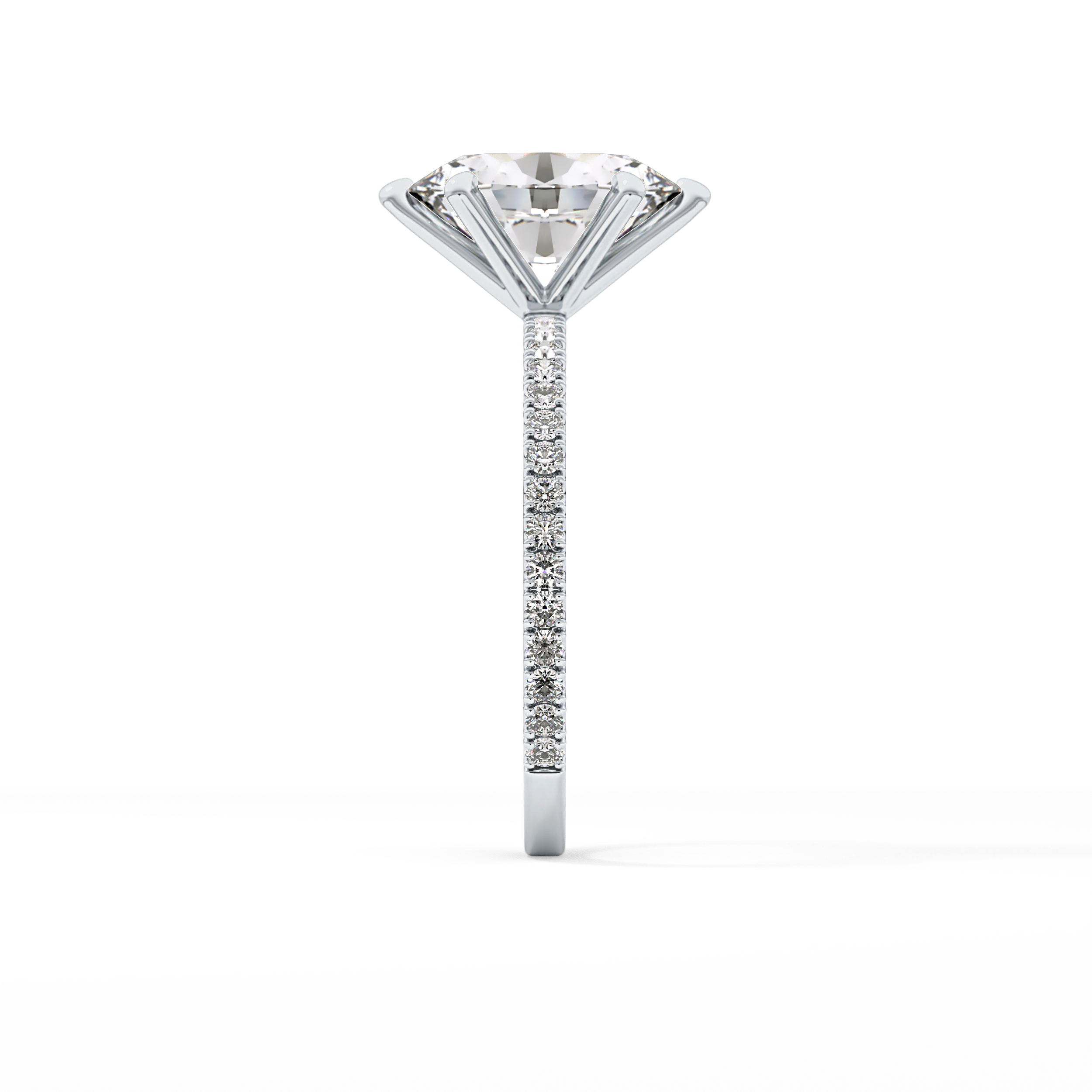 Oval Pave Lab Grown Diamond Engagement Ring