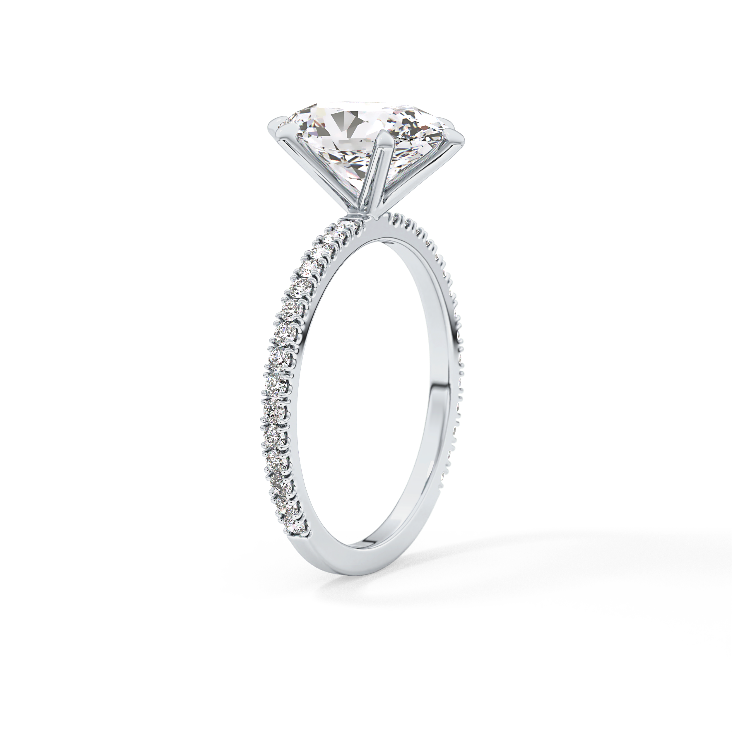 Oval Pave Lab Grown Diamond Engagement Ring