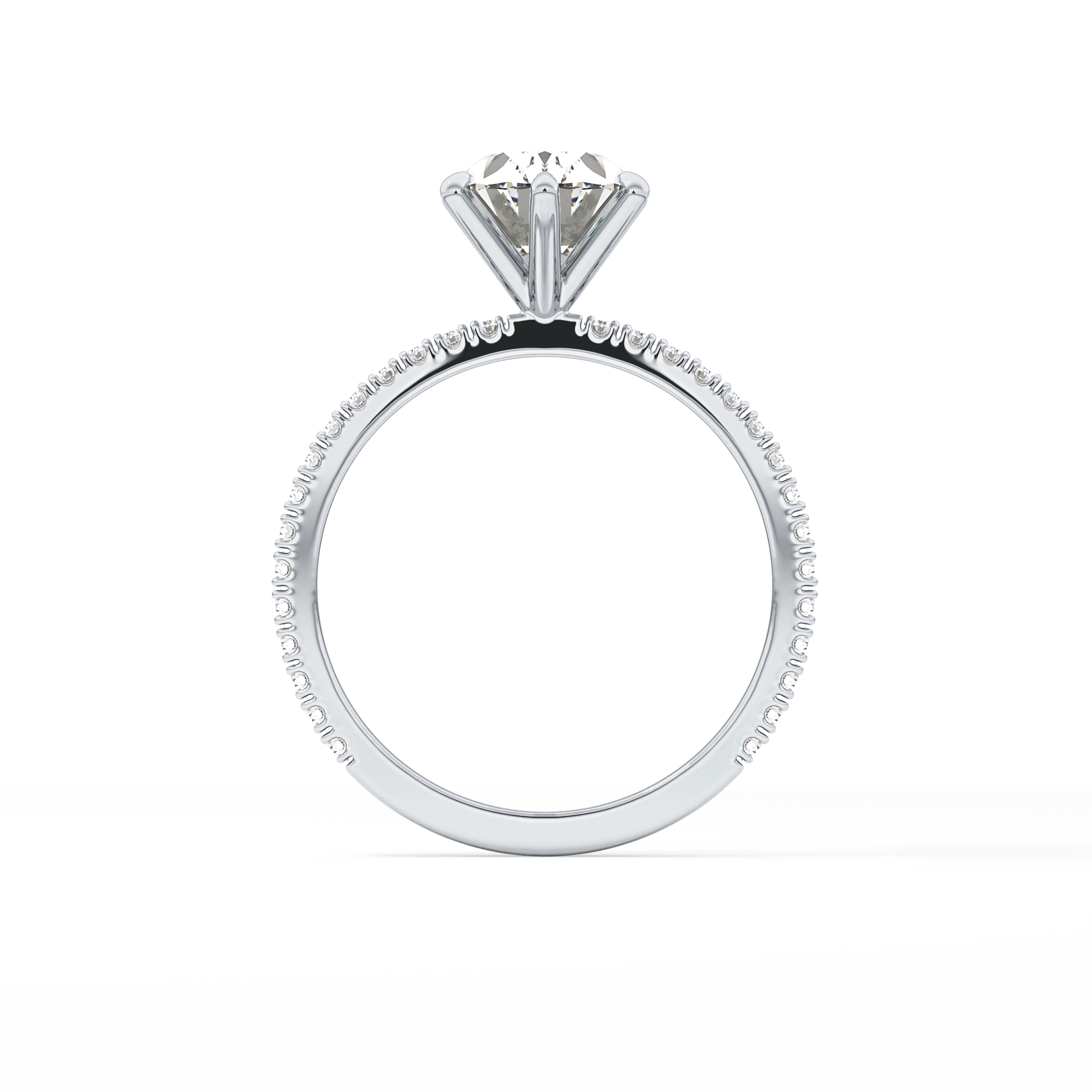 Oval Pave Lab Grown Diamond Engagement Ring