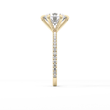 Round Pave Lab Grown Diamond Engagement Ring