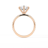 Round Pave Lab Grown Diamond Engagement Ring