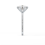 Round Pave Lab Grown Diamond Engagement Ring