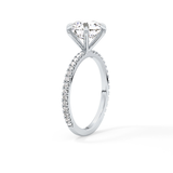 Round Pave Lab Grown Diamond Engagement Ring