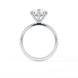 Round Pave Lab Grown Diamond Engagement Ring