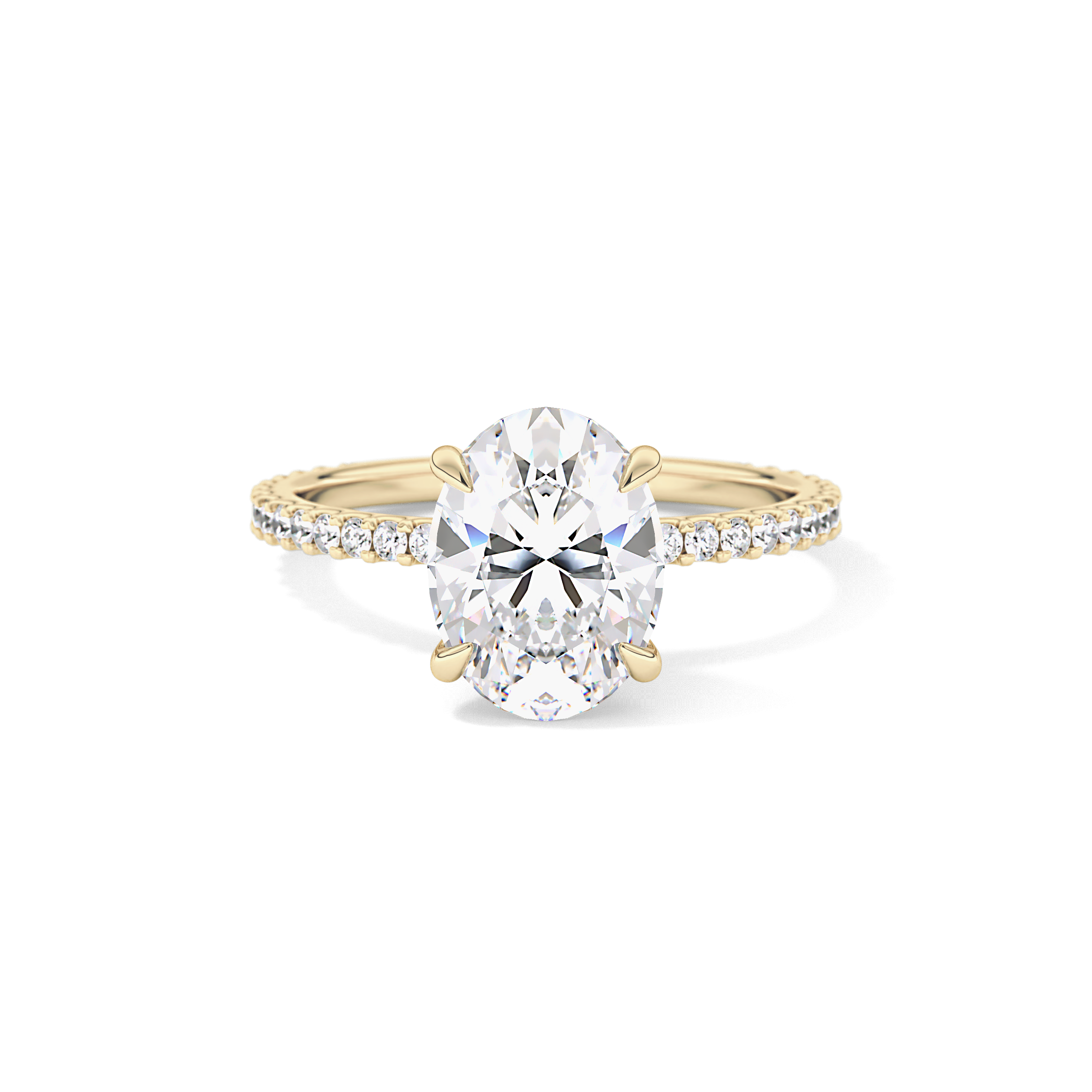 Oval Pave Lab Grown Diamond Engagement Ring