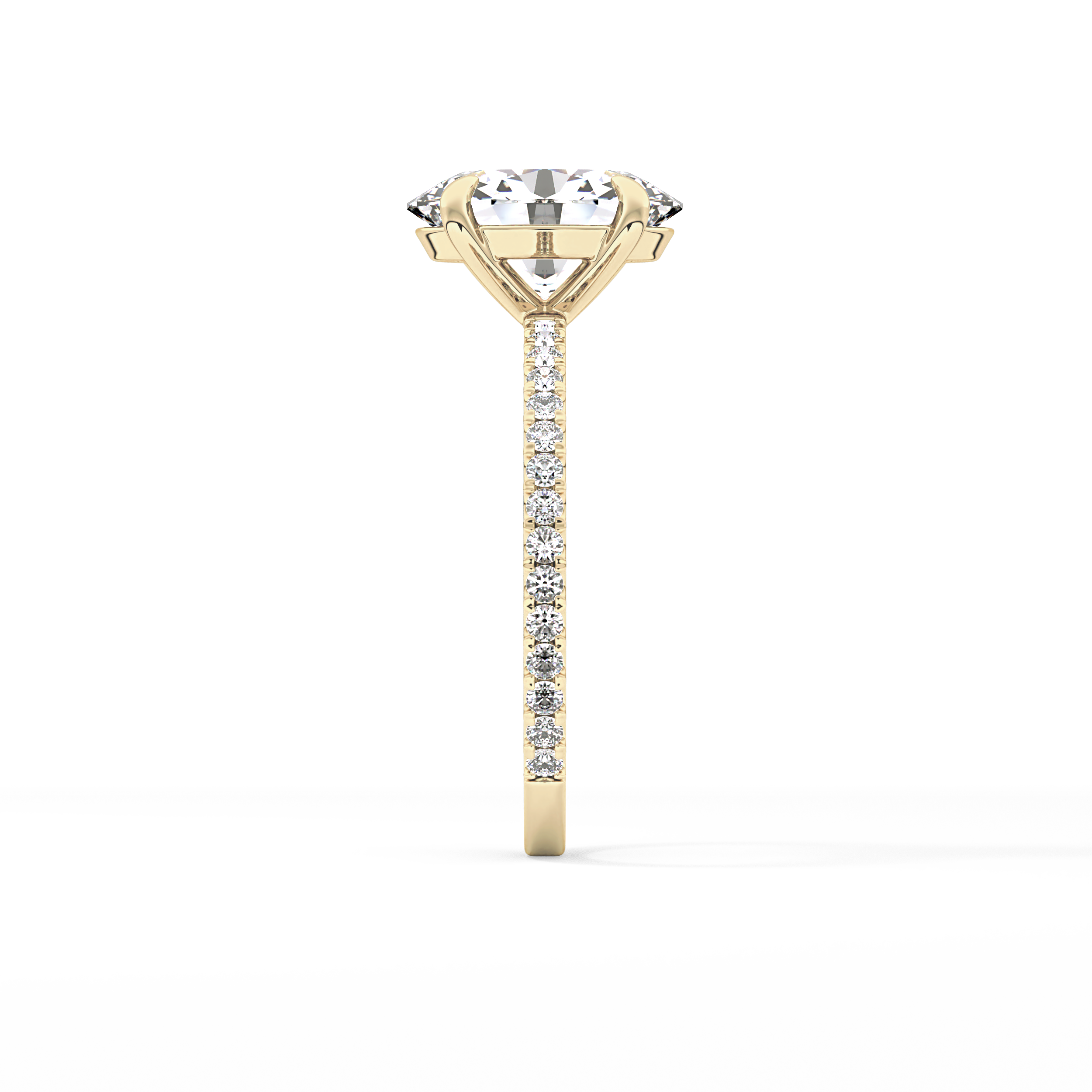 Oval Pave Lab Grown Diamond Engagement Ring