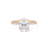 Oval Pave Lab Grown Diamond Engagement Ring