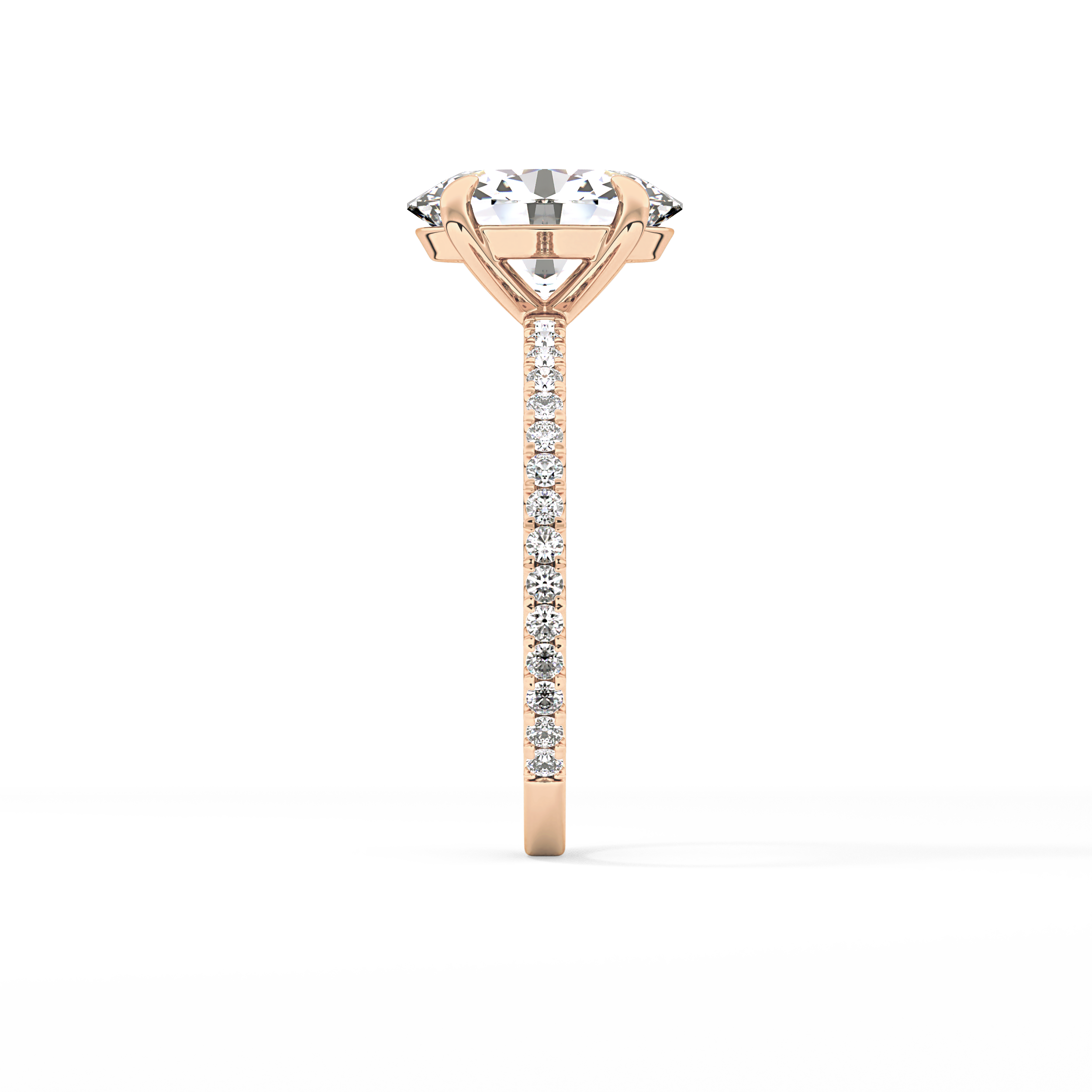 Oval Pave Lab Grown Diamond Engagement Ring
