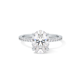 Oval Pave Lab Grown Diamond Engagement Ring