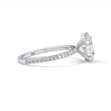 Oval Pave Lab Grown Diamond Engagement Ring