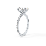 Oval Pave Lab Grown Diamond Engagement Ring
