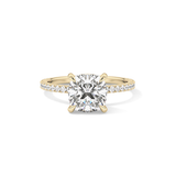Cushion Pave Lab Grown Diamond Engagement Ring