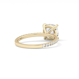 Cushion Pave Lab Grown Diamond Engagement Ring