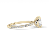 Cushion Pave Lab Grown Diamond Engagement Ring