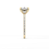 Cushion Pave Lab Grown Diamond Engagement Ring
