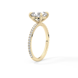 Cushion Pave Lab Grown Diamond Engagement Ring