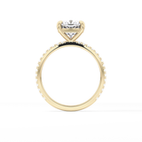 Cushion Pave Lab Grown Diamond Engagement Ring