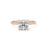 Cushion Pave Lab Grown Diamond Engagement Ring