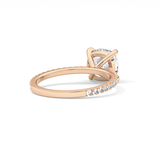Cushion Pave Lab Grown Diamond Engagement Ring