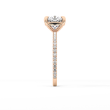 Cushion Pave Lab Grown Diamond Engagement Ring