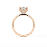 Cushion Pave Lab Grown Diamond Engagement Ring