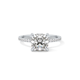 Cushion Pave Lab Grown Diamond Engagement Ring