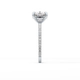 Cushion Pave Lab Grown Diamond Engagement Ring