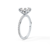 Cushion Pave Lab Grown Diamond Engagement Ring