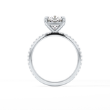 Cushion Pave Lab Grown Diamond Engagement Ring