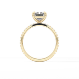 Emerald Pave Lab Grown Diamond Engagement Ring