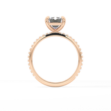 Emerald Pave Lab Grown Diamond Engagement Ring