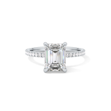 Emerald Pave Lab Grown Diamond Engagement Ring