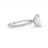 Emerald Pave Lab Grown Diamond Engagement Ring