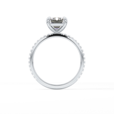 Emerald Pave Lab Grown Diamond Engagement Ring