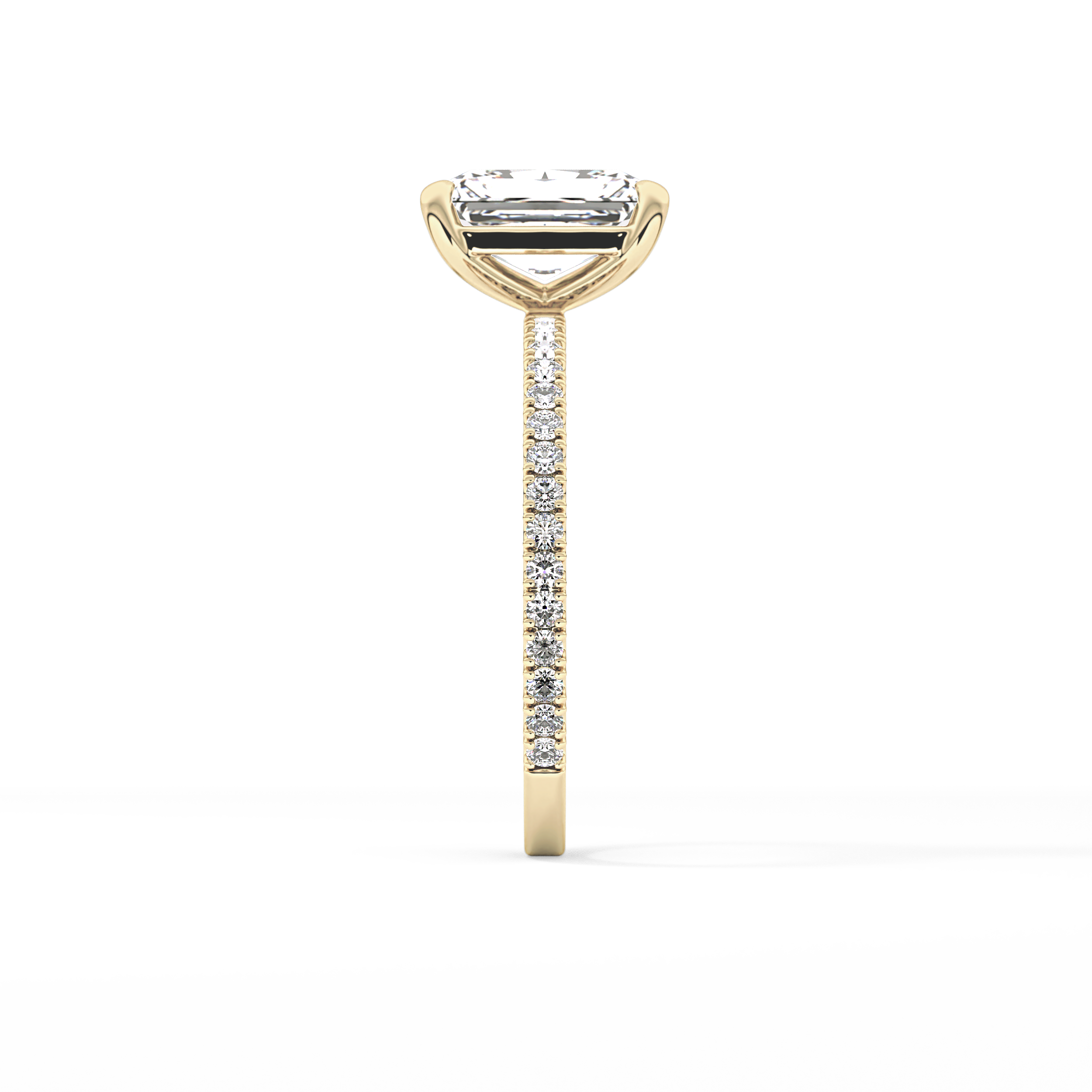 Radiant Pave Lab Grown Lab Grown Diamond Engagement Ring