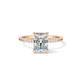 Radiant Pave Lab Grown Lab Grown Diamond Engagement Ring